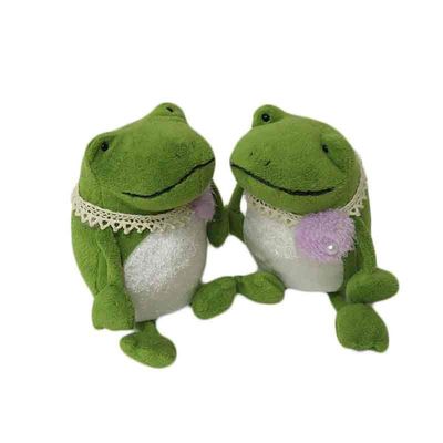 Green Frog Prince Animal Plush Toys طفل ألعاب من القطيفة للديكور المنزل