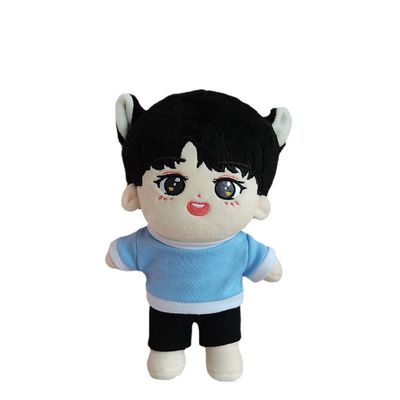 دمية كرتونية لطيفة قصيرة من القطيفة مع حشوة قطن من مادة البولي بروبيلين