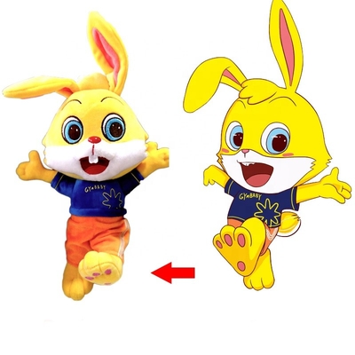 لعبة الأرنب المحشوة القطيفة Kawaii مع شهادة EN71